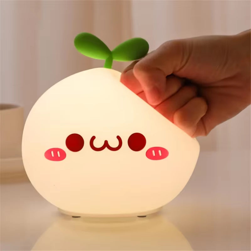 LED Night Light Anime Figure USB Soft Silicon Touch Sensor Cartoon 5V 1200 Mah 8 Hours Working Kids Kawaii Room Decor Nihgt Lamp