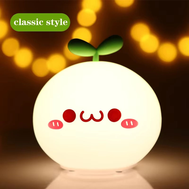 LED Night Light Anime Figure USB Soft Silicon Touch Sensor Cartoon 5V 1200 Mah 8 Hours Working Kids Kawaii Room Decor Nihgt Lamp