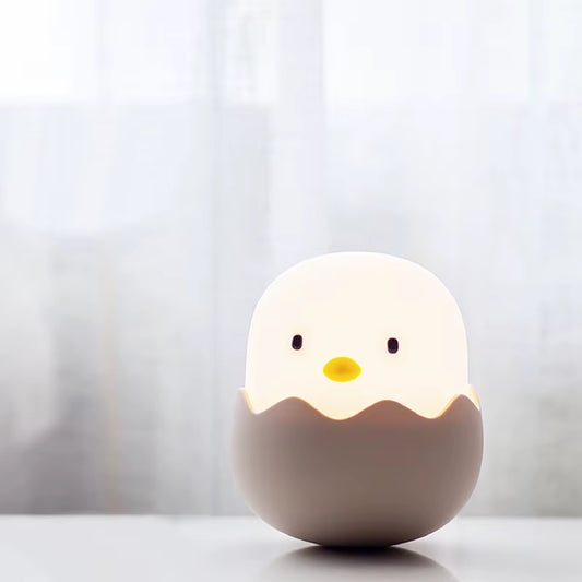 Led Kids Night Lights Eggshell Chicken Night Light Night Feeding Light Tumbler Cartoon Bedside USB Charging Silicone Night Light